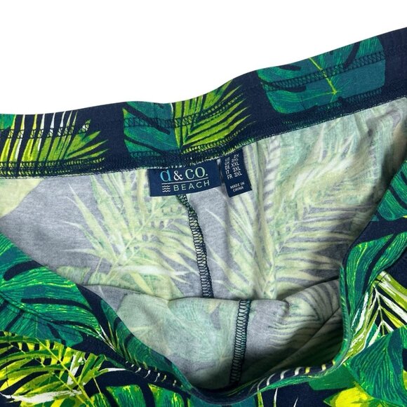 Denim&Co Beach Jersey Wide Leg Pull On Pants Plus Size 2X Tropical Palms A351802 - Picture 8 of 12